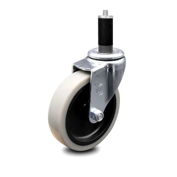 4 Inch Thermoplastic Rubber Wheel 1-1/8 Inch Expanding Stem Caster SCC